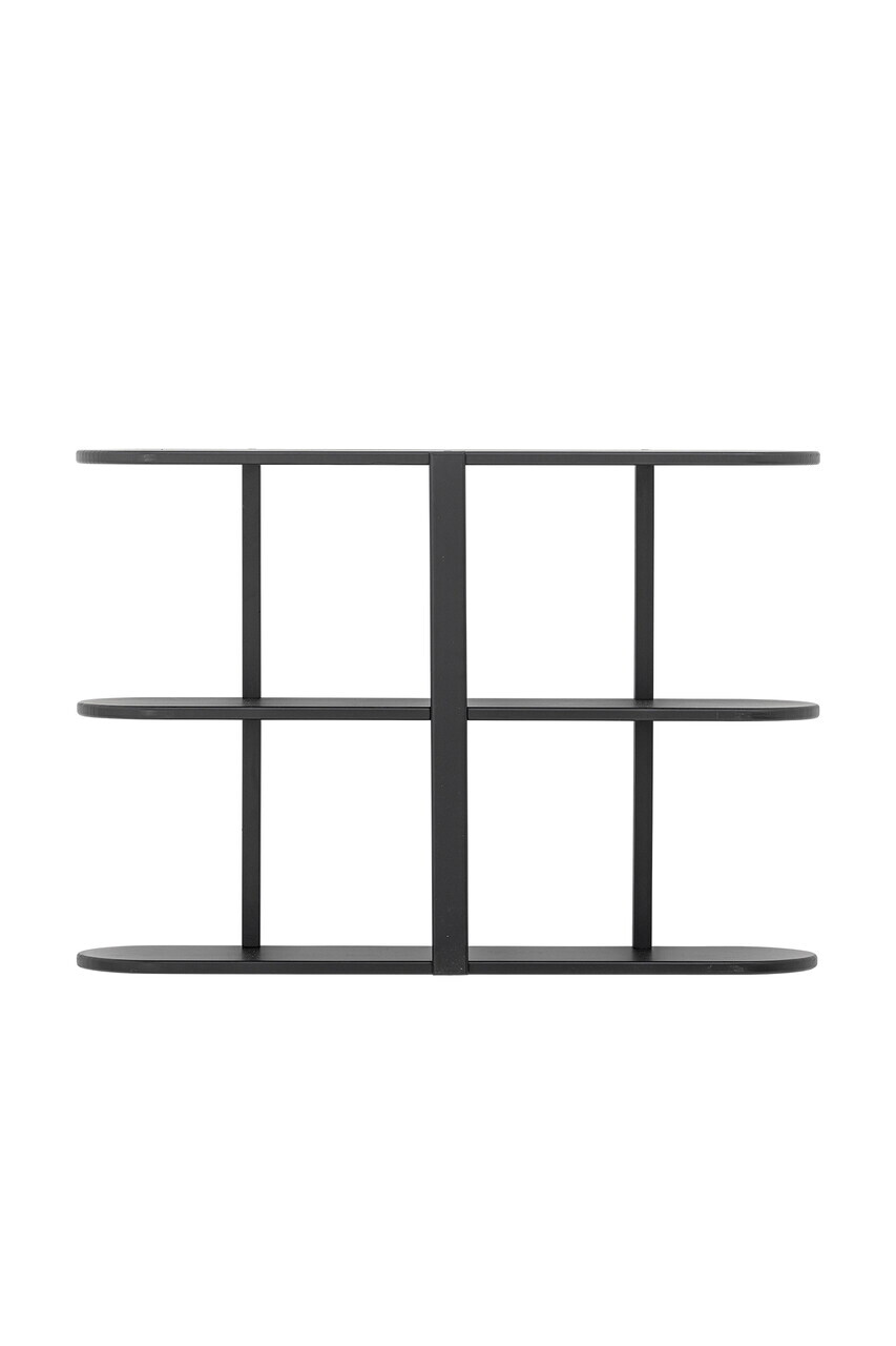 Raft de perete, Bloomingville, Vicente, 80x19x55.5 cm, MDF/lemn de pin, negru - imagine 5